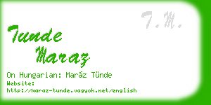 tunde maraz business card